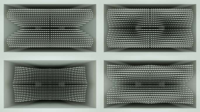 【裸眼3D】墙体简约方块矩阵灰白立体空间