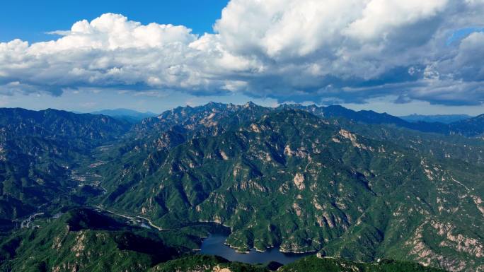 青山山川 云层变化 航拍延时