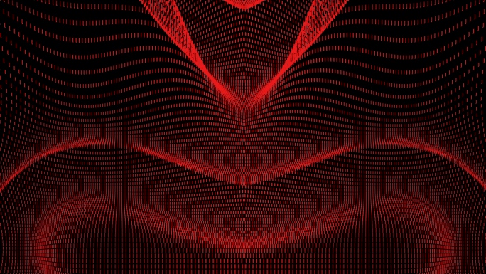 【4K时尚背景】红黑炫酷光点曲线发光暖场