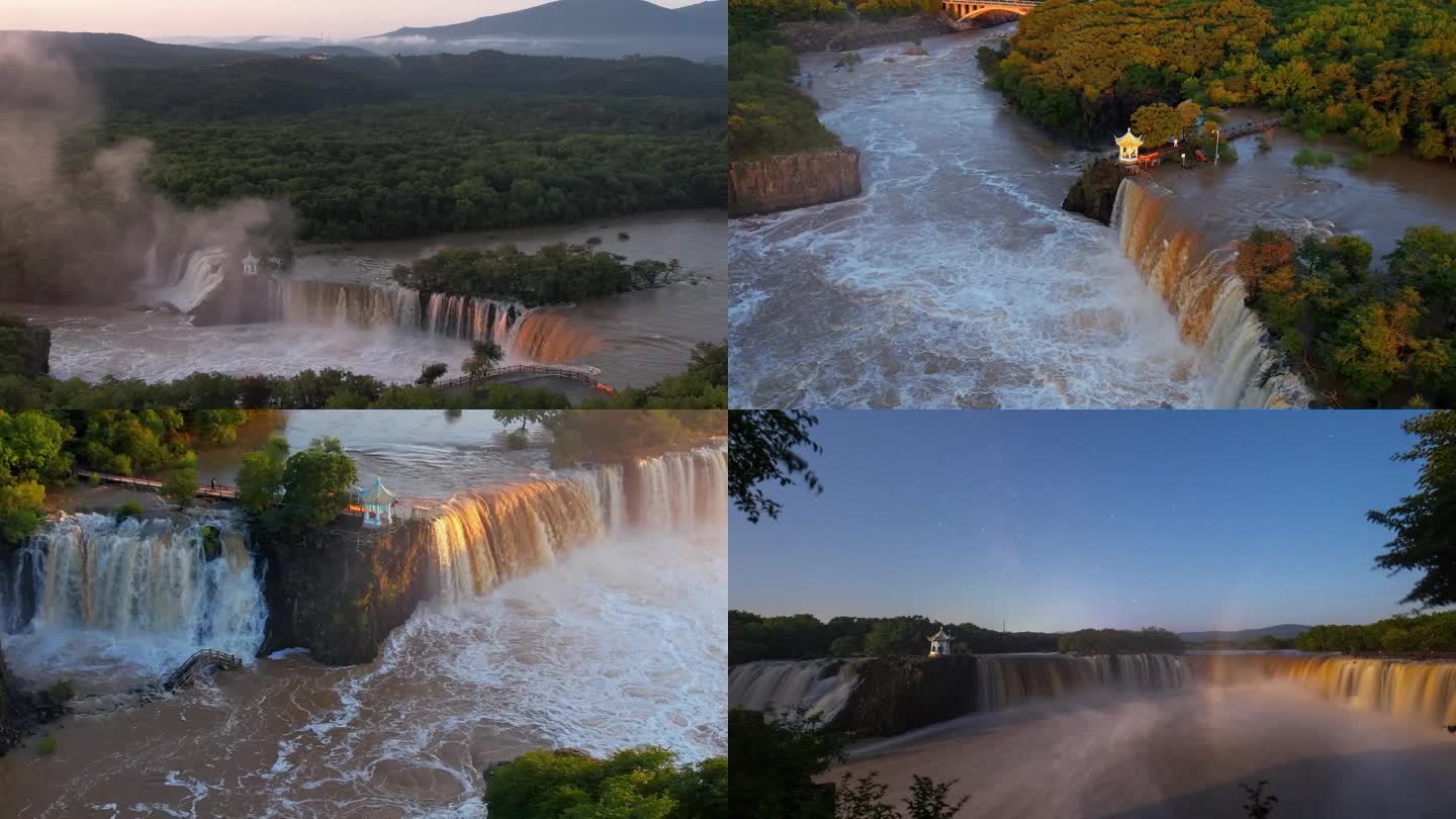 镜泊湖吊水楼瀑布（日出日落星轨月虹跳水）