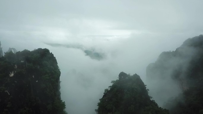 东南亚老挝雨林云海素材