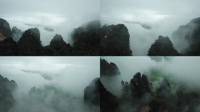 东南亚老挝雨林云海素材