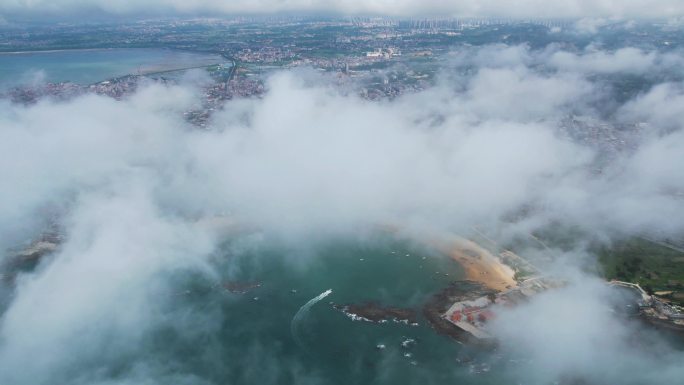 石狮黄金海岸平流雾云海延时