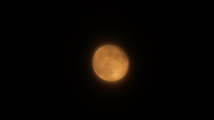 5K月亮升起夜景   月影朦胧  云遮月