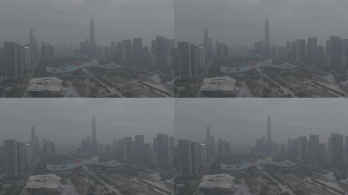 深圳 CBD市民广场航拍 4K