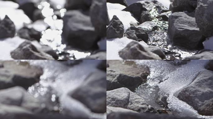 【原创】阿妣山与四姑娘山双桥沟的溪水冰雪
