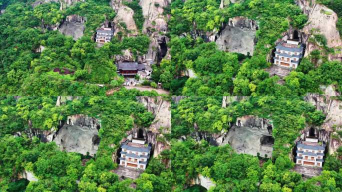 浙江温岭长屿硐天，双门硐景区，采石遗迹