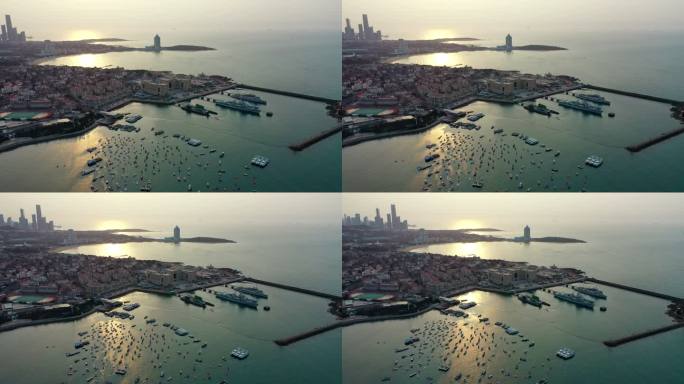 山东省青岛市中国海军博物馆航拍