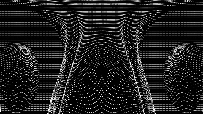 【4K时尚背景】黑白粒子光点曲线线条科技