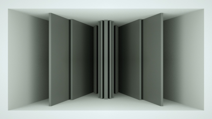 【裸眼3D】墙体投影双色矩阵灰白立体空间