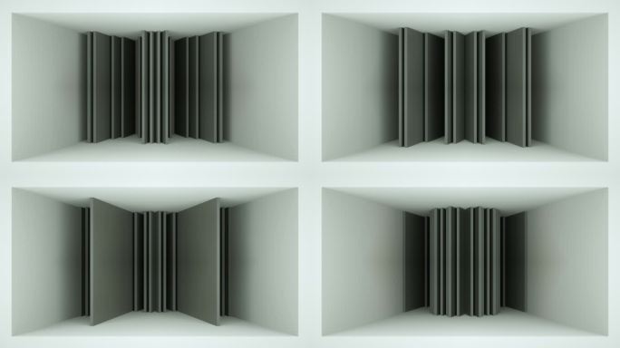 【裸眼3D】墙体投影双色矩阵灰白立体空间