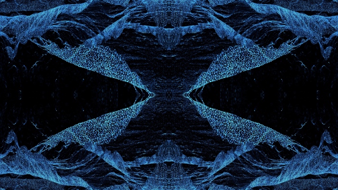 【4K背景】水蓝奢华镜像魔幻碎片神秘空间