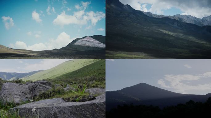 雅拉雪山 山脉 山峦 晨曦 黄昏