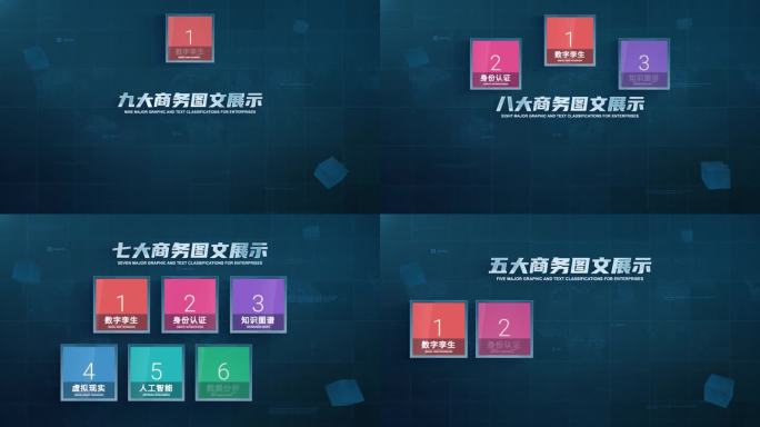 【3-10组】蓝色科技图文展示分类