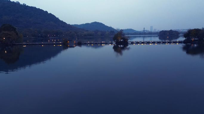 杭州湘湖傍晚景色