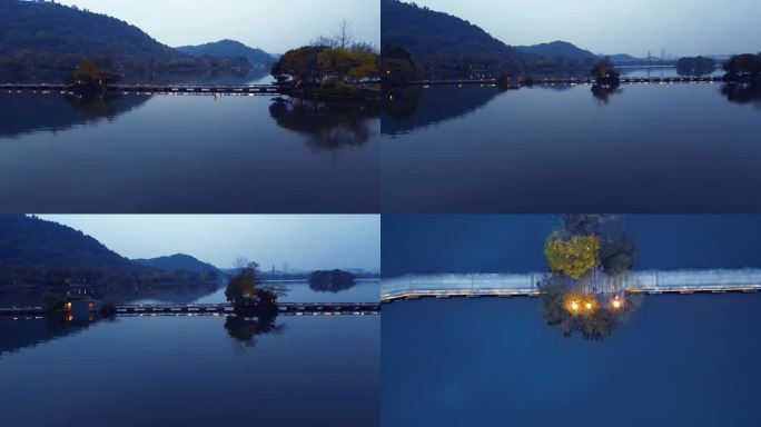 杭州湘湖傍晚景色