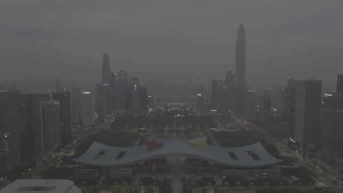 深圳 CBD市民广场航拍 4K