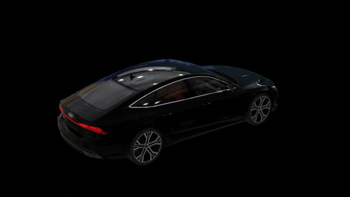 奥迪Audi A7汽车三维旋转透明