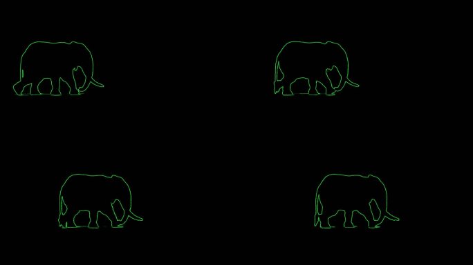 激光投影大象