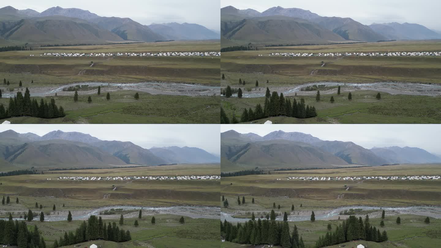 塞外江南  新疆风光  毡房蒙古包