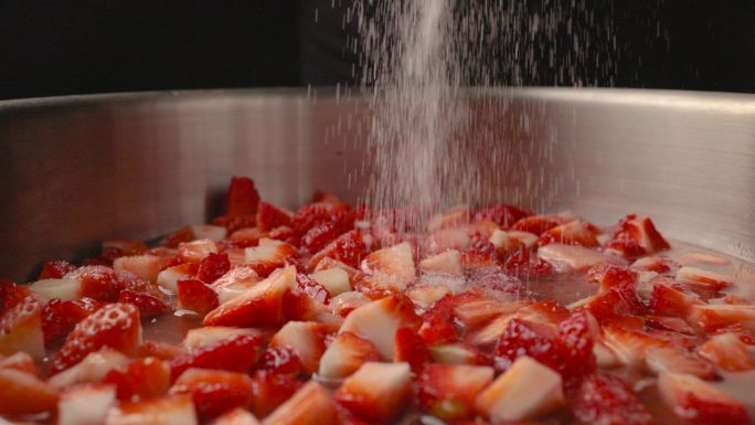 蛋糕 甜品 草莓酱 制作视频素材 美食