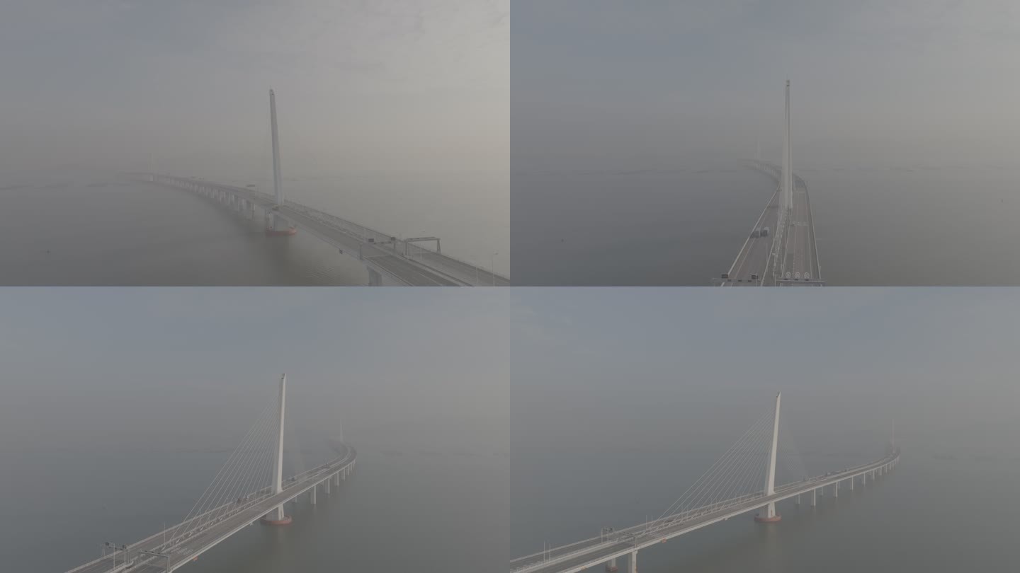 深圳湾大桥航拍4K空镜