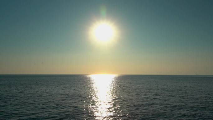 实拍4K海上太阳空镜素材