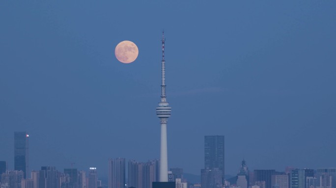 延时中秋节月圆夜晚月亮满月升起