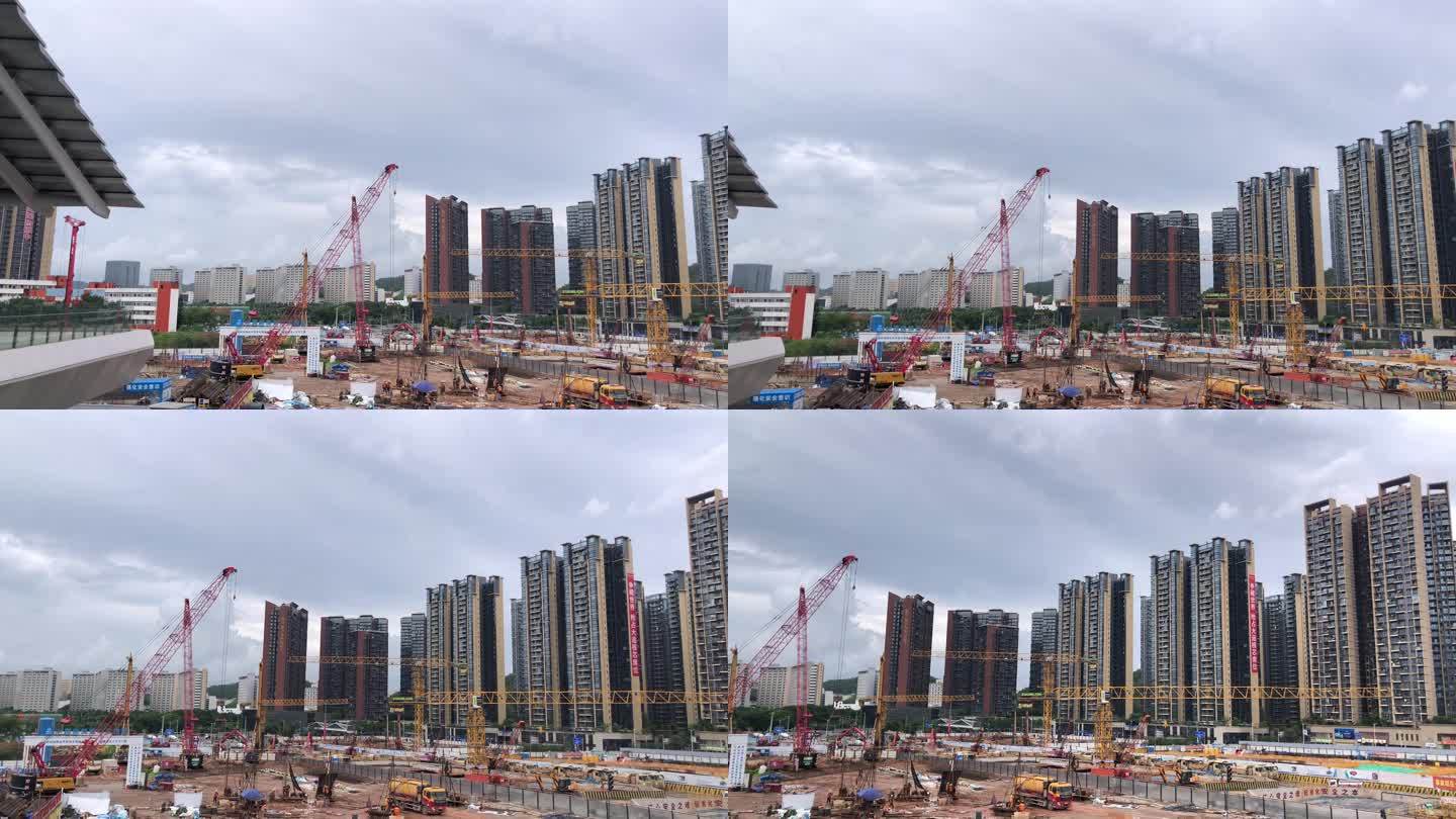 深圳龙岗大运地铁站建筑工地
