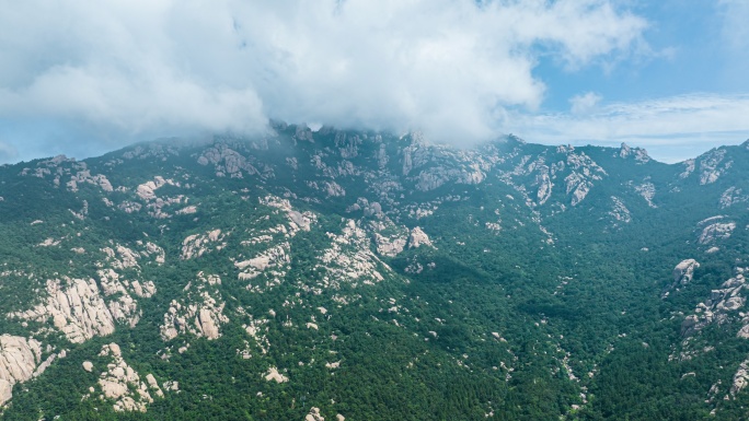 崂山巨峰景区航拍5k延时