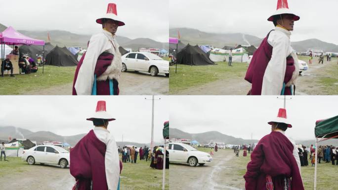 藏族妇女 牧场 农场 草场 高原赛马