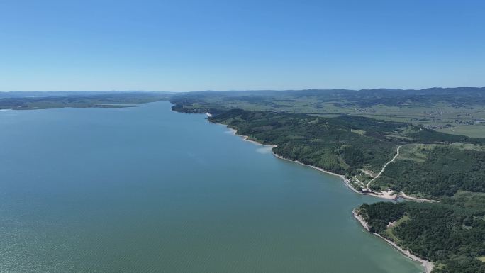 四平青年二龙湖 水库 湖