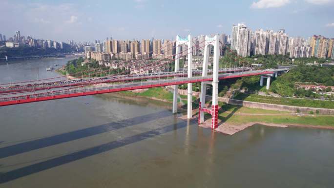 4K航拍重庆桥梁鹅公岩大桥