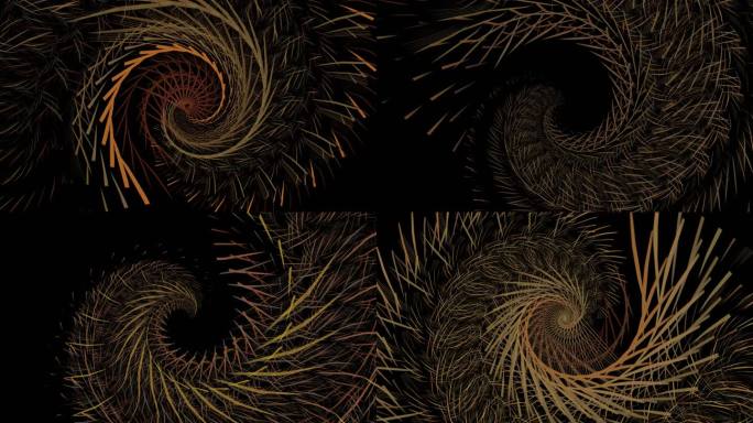 4K抽象艺术螺旋粒子线条背景7