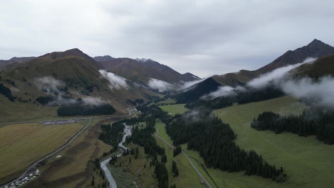 草原云雾   舒适风景   独库公路风光