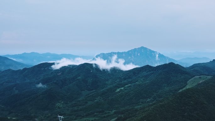 辽宁鞍山千山云海航拍风景1