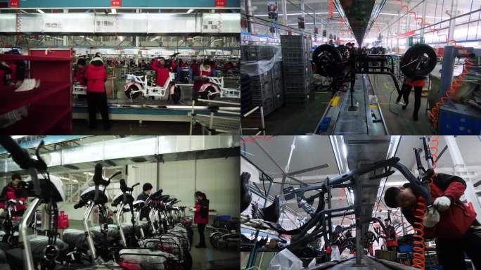 工业车间 组装流水线 车辆组装