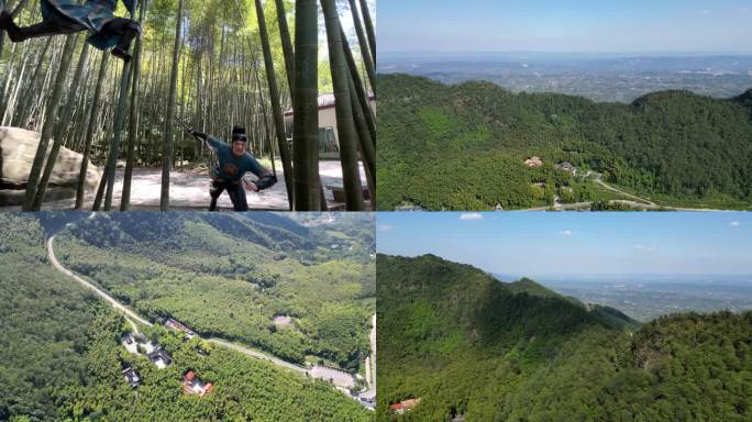 重庆永川茶山竹海航拍 十面埋伏取景地4K