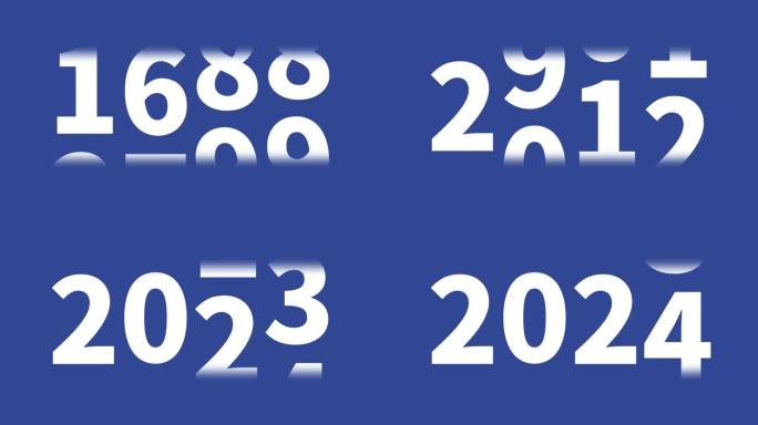 滚动数字年轮大事记时间滚动数字增长模板