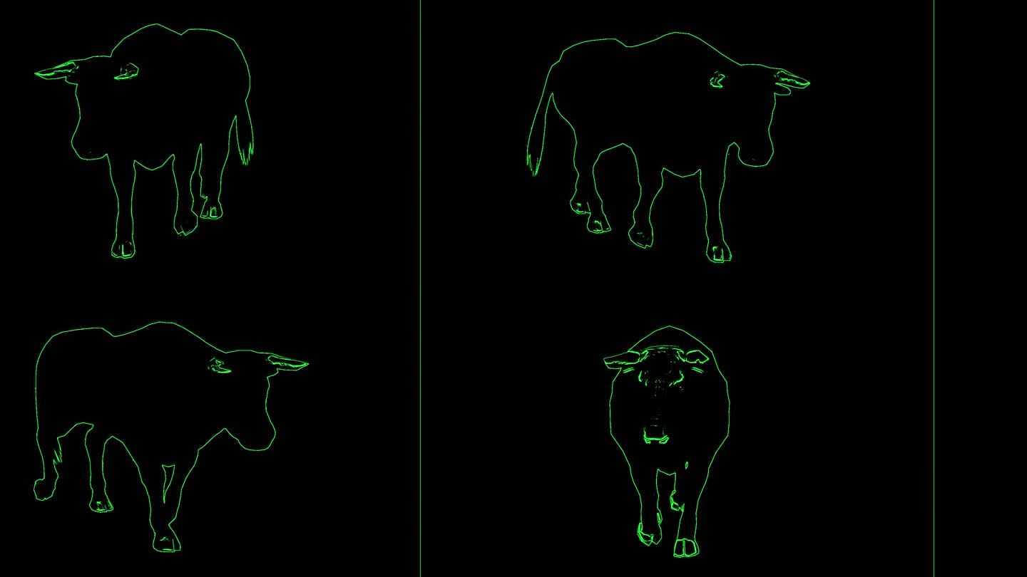 激光投影牛