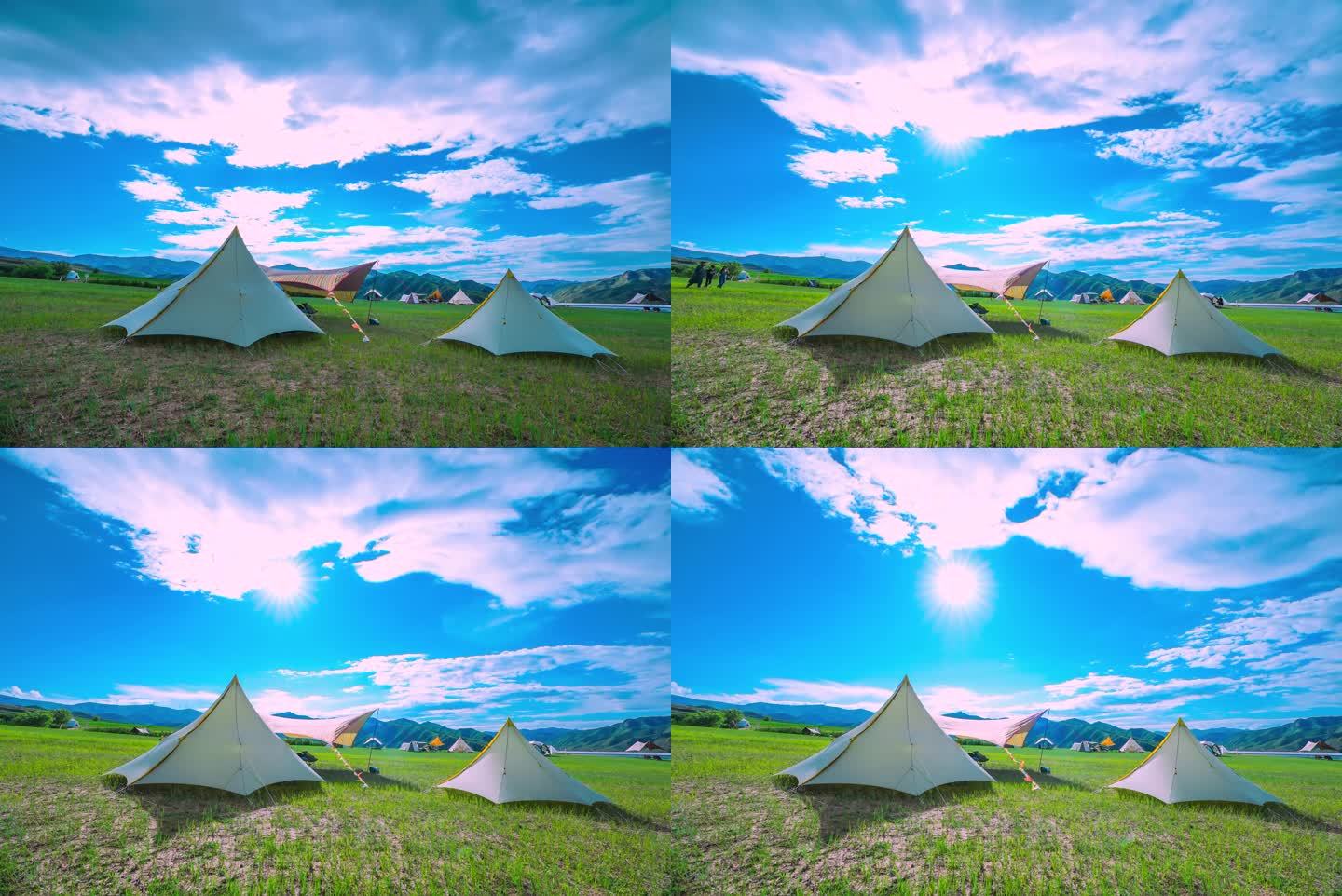 露营 延时 风格 帐篷 风光 自然