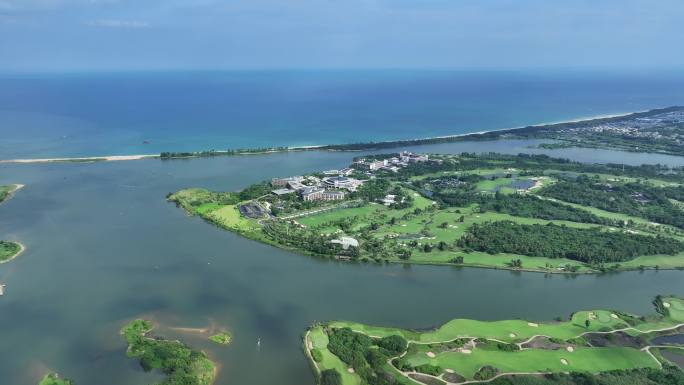 航拍海南博鳌亚洲永久会址