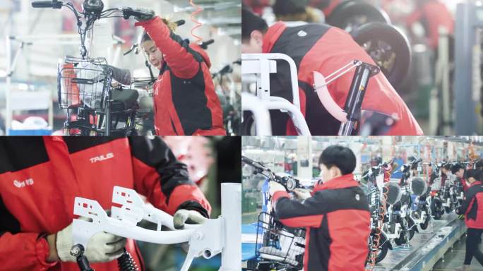 工业车间 组装流水线 车辆组装