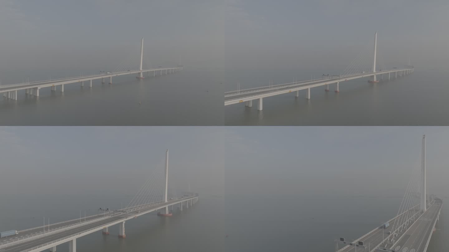 深圳湾大桥航拍4K空镜