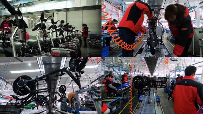 工业车间 组装流水线 车辆组装