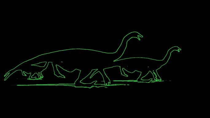 激光投影恐龙