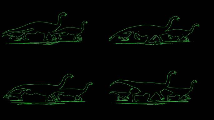 激光投影恐龙