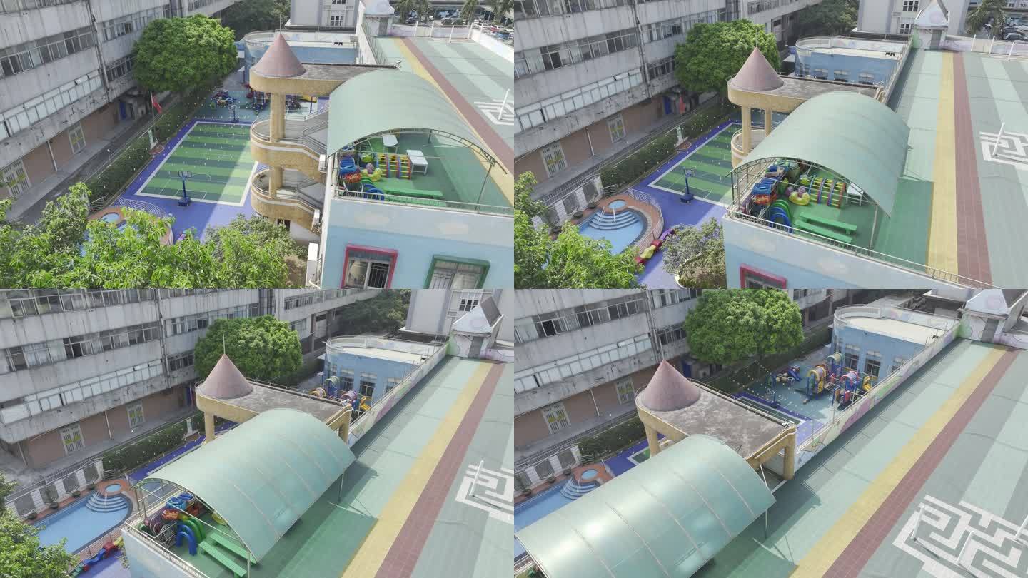 [HDR]航拍广州城中村幼儿园环境宣传片