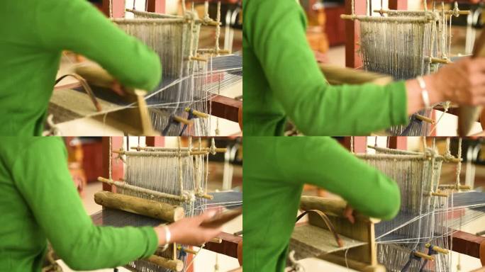 手工 文化 手工织布  藏族妇女 纺织