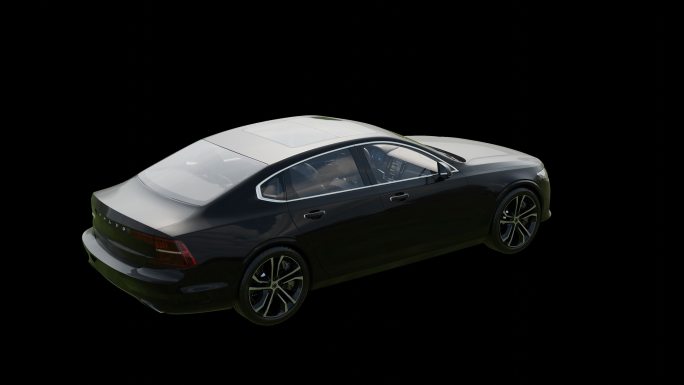 沃尔沃Volvo S90汽车三维旋转透明